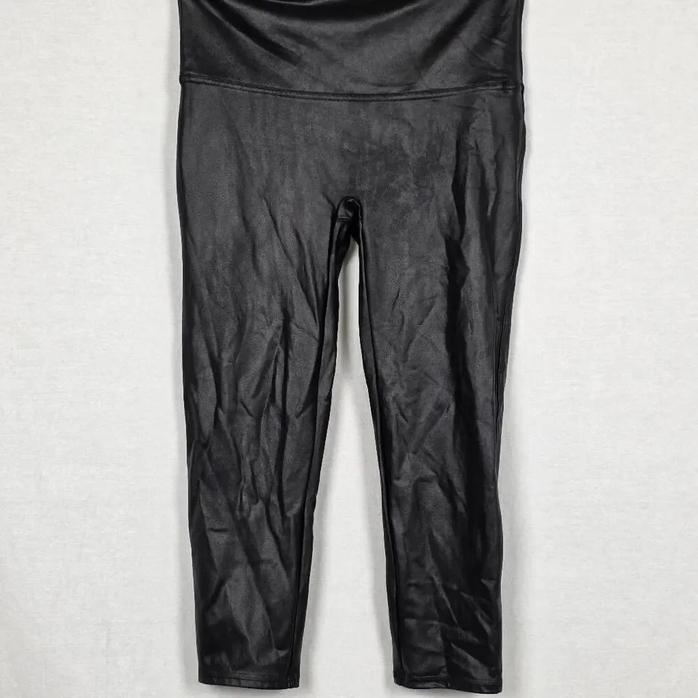 Spanx Faux Leather Leggings Black Women’s XL